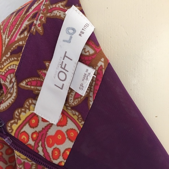 Ann Taylor LOFT Paisley Long Sleeve Dress - Picture 6 of 6